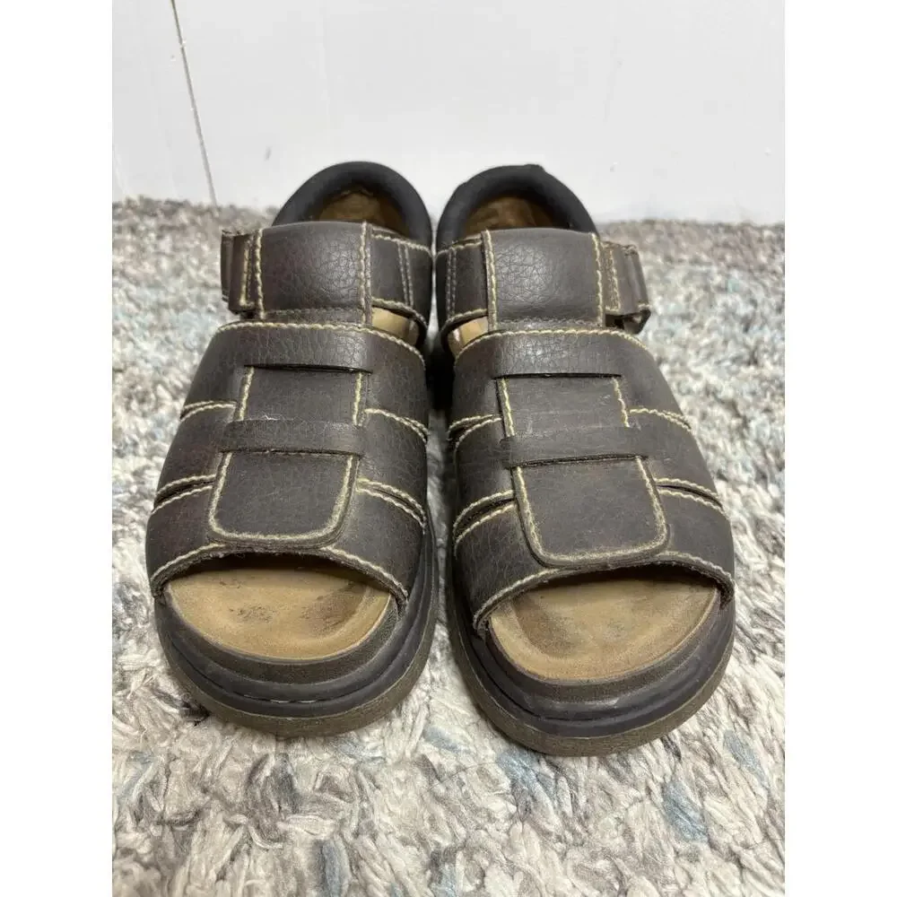 Wolfe Island Shoes Mens 7.5 Chunky Y2K Fisherman Grunge 90s Heavy Open Toe